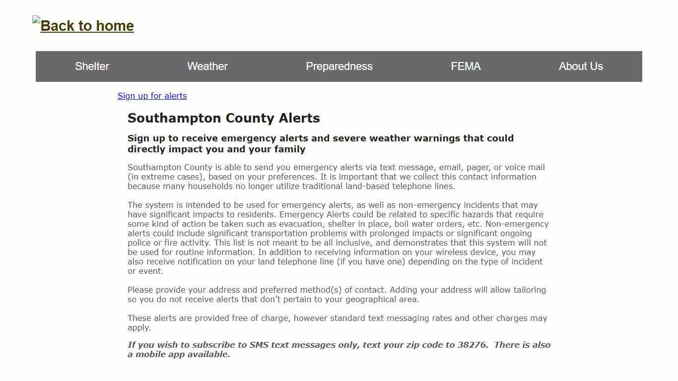 Southampton County, VA CivicReady | Official Website